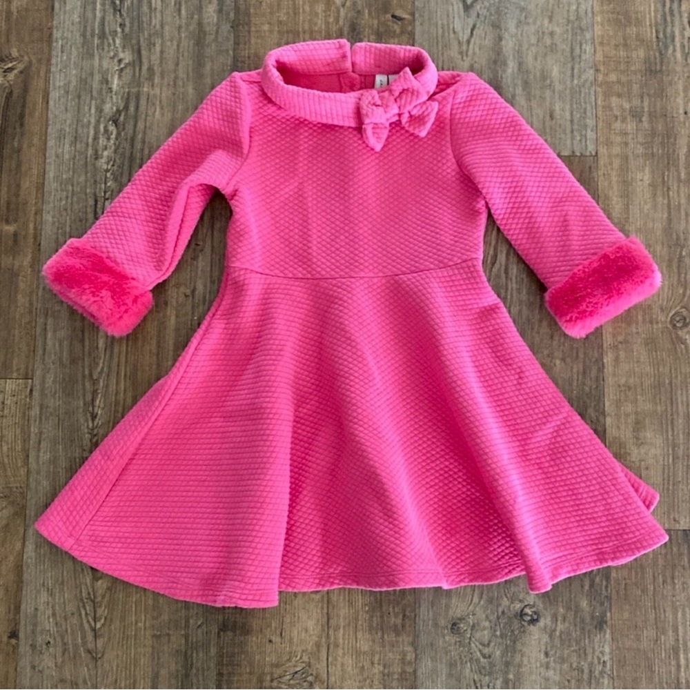 Janie and Jack Vibrant Pink Textured Dress